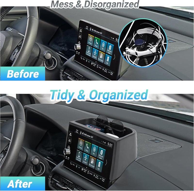 Sinminou Center Console Organizer Dashboard Tray Compatible with 2023-2026 Honda HR-V Interior Accessories, Dashboard Storage Organizer Box, Fits Both Honda HRV 7-inch and 9-inch Screen - Image 4